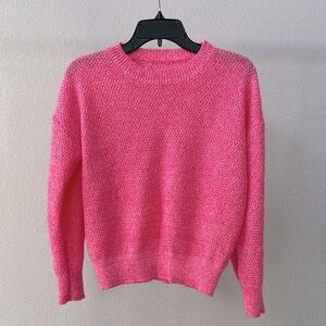 Bright Pink Crew Neck Sweater | XS